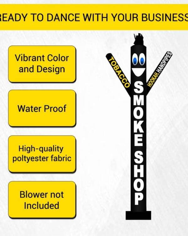 10FT Smoke Shop Air Dancer – Tobacco, Hookah & Handpipes Storefront Inflatable (Blower Sold Separately) - Image 9