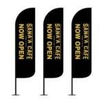 12FT Sana’a Cafe Now Open feather flags pack of 3