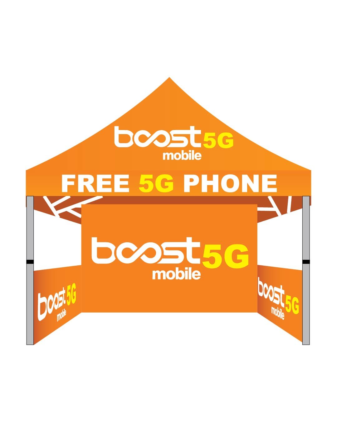10x10 Boost Mobile 5G canopy tent