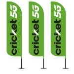12FT Cricket 5G feather flags pack of 3
