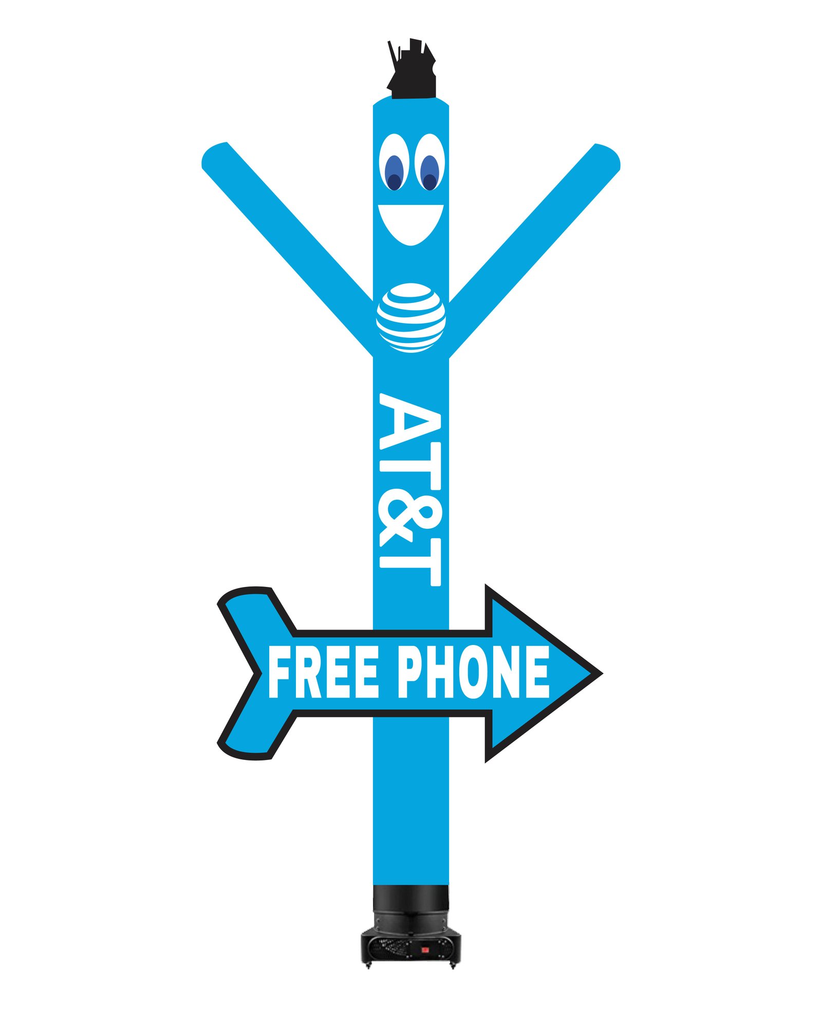 20 Ft AT&T Air Dancer with Arrow 20FT AT&T Air Dancer with Arrow