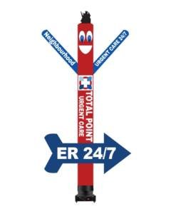 Total Point Urgent Care Air Dancer with ER 24/7 Arrow Sign