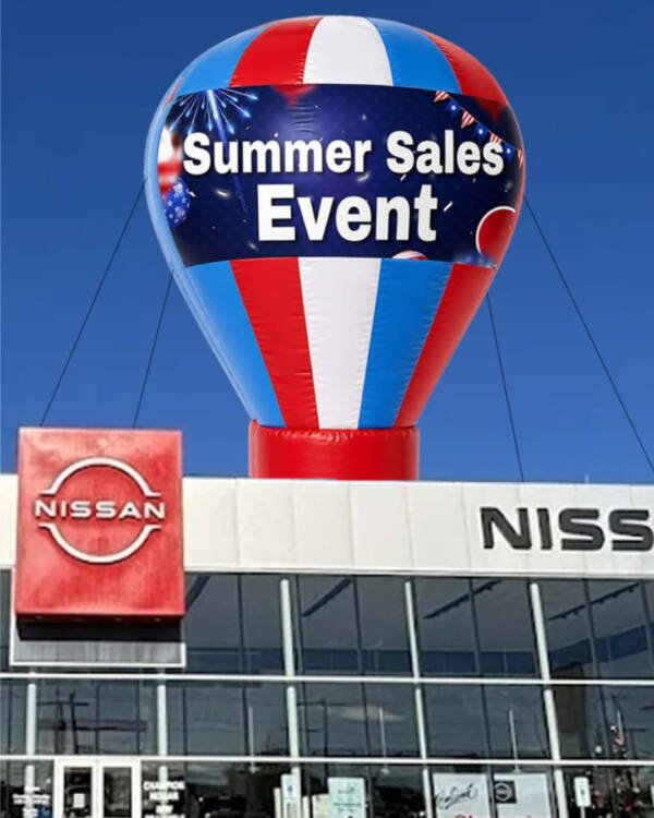 22ft car dealership rooftop balloon