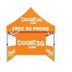 5x5 Boost Mobile pop up advertising canopy tent