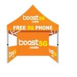 5x5 Boost Mobile pop up advertising canopy tent