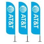 12FT AT&T feather flags pack of 3
