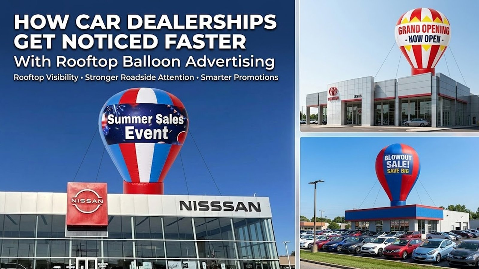 How Car Dealerships Get Noticed Faster With Rooftop Balloon
