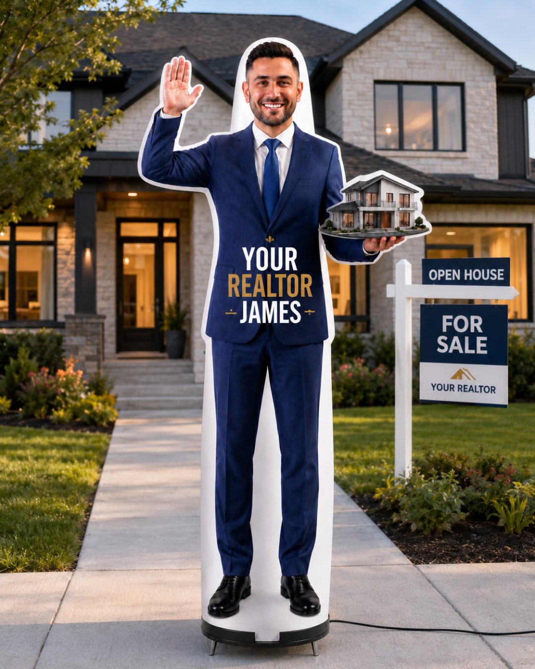 10FT Custom Male Realtor Inflatable Display