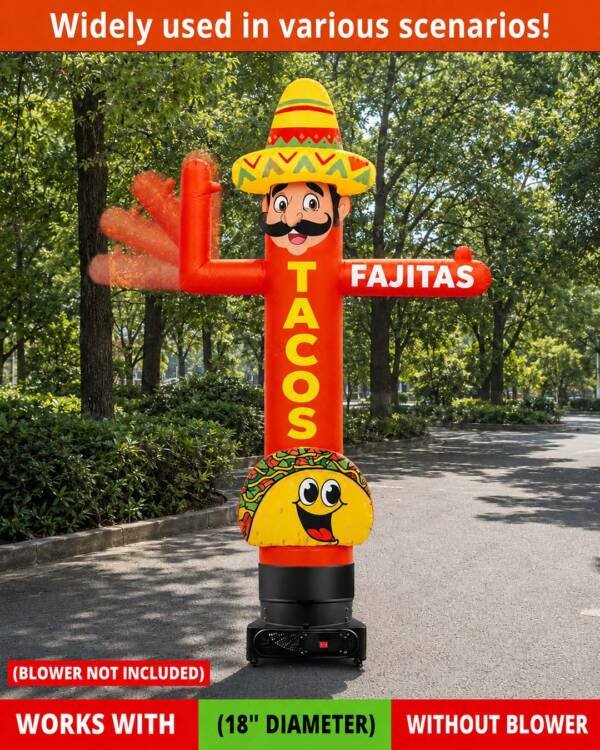 10ft Tacos & Fajitas Waving Man Inflatable