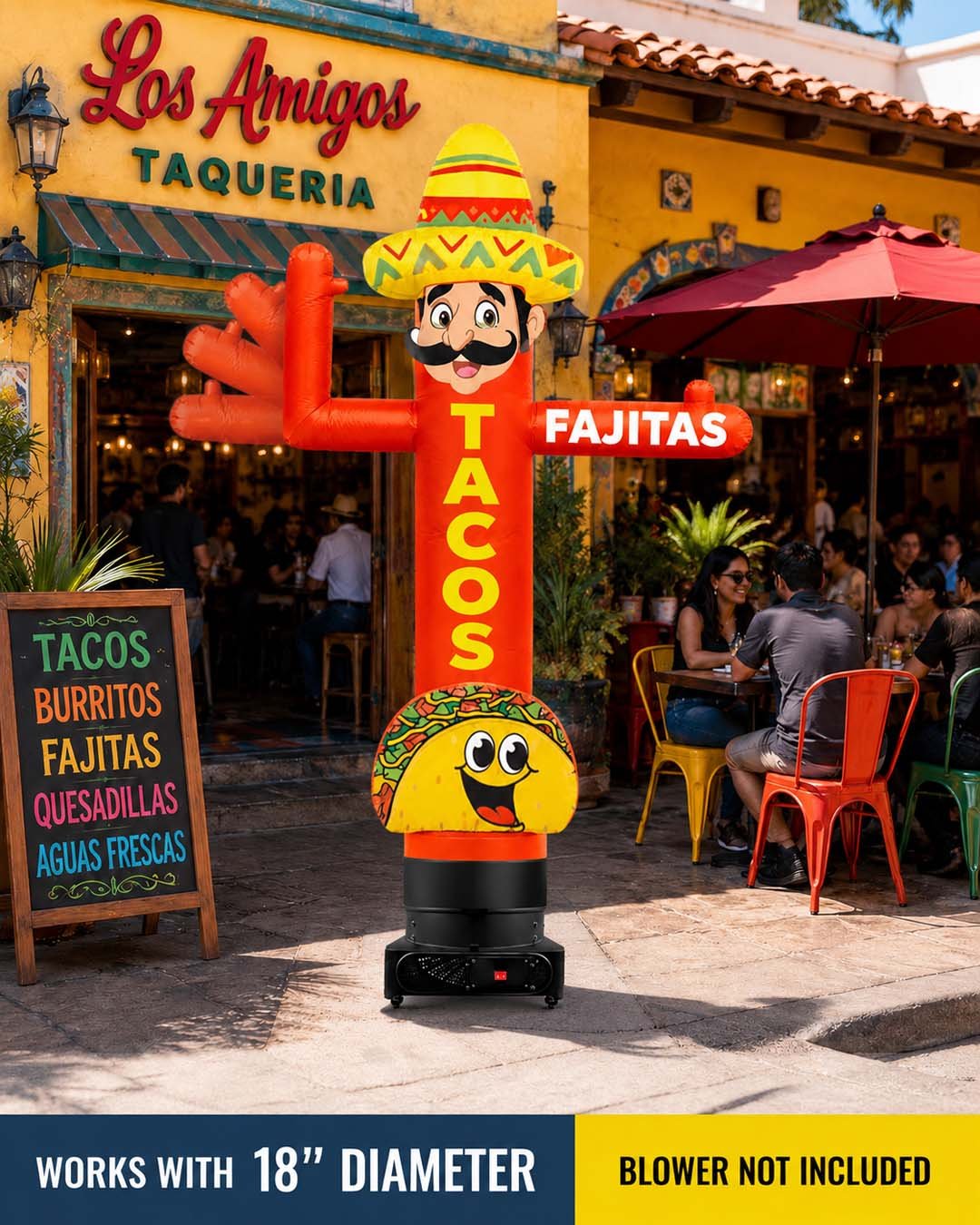 10ft Tacos & Fajitas Waving Man Inflatable