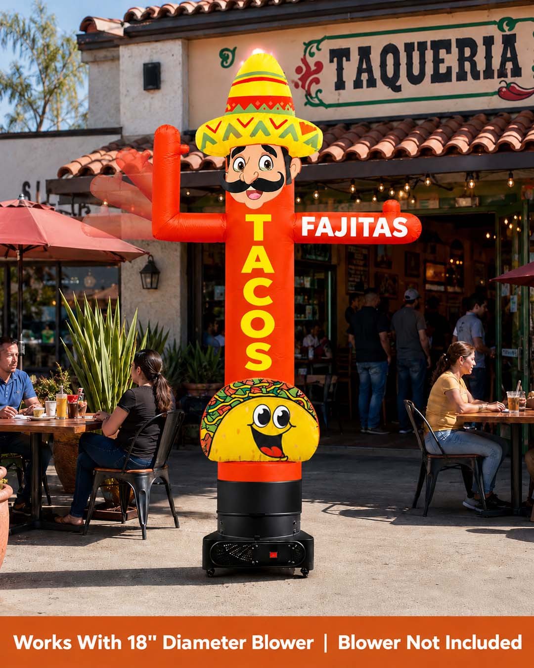 10ft Tacos & Fajitas Waving Man Inflatable