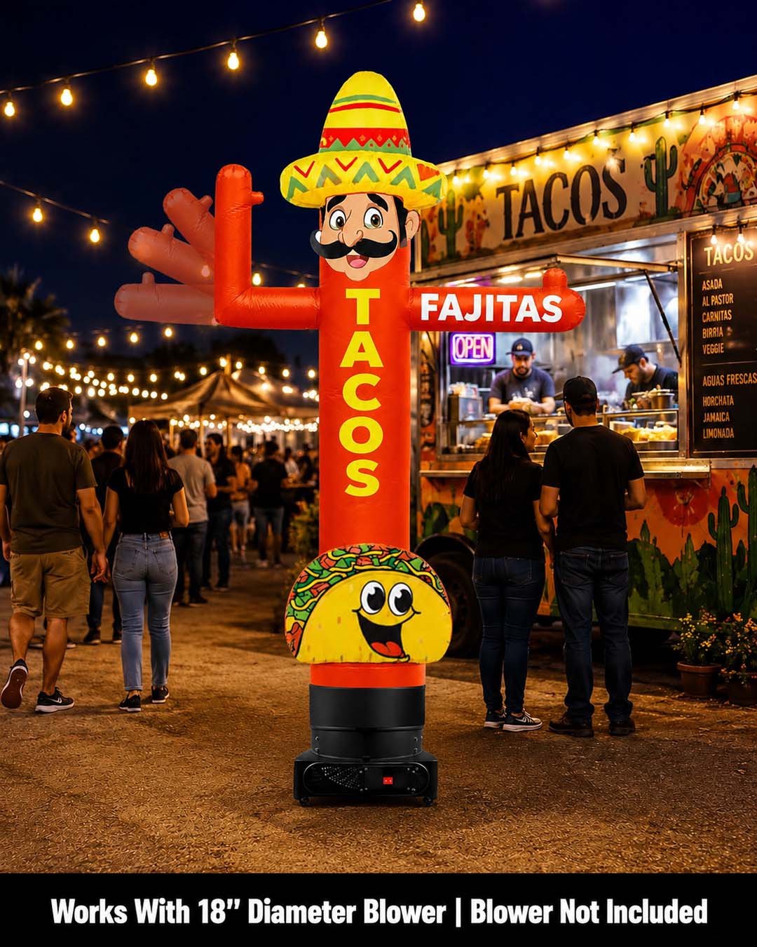 10ft Tacos & Fajitas Waving Man Inflatable