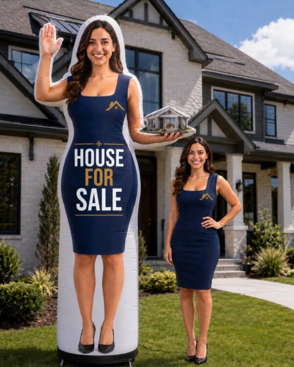 10FT Custom Text Female Realtor Inflatable Display