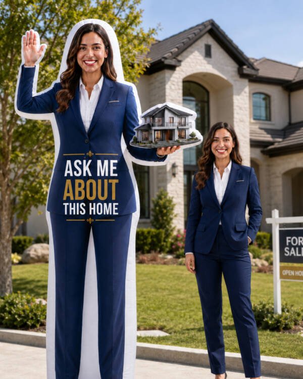 10FT Custom Female Realtor Character Inflatable