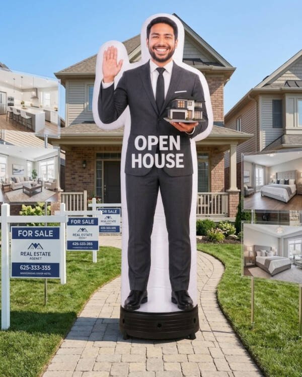 10FT Male Realtor Character Inflatable for Open Houses