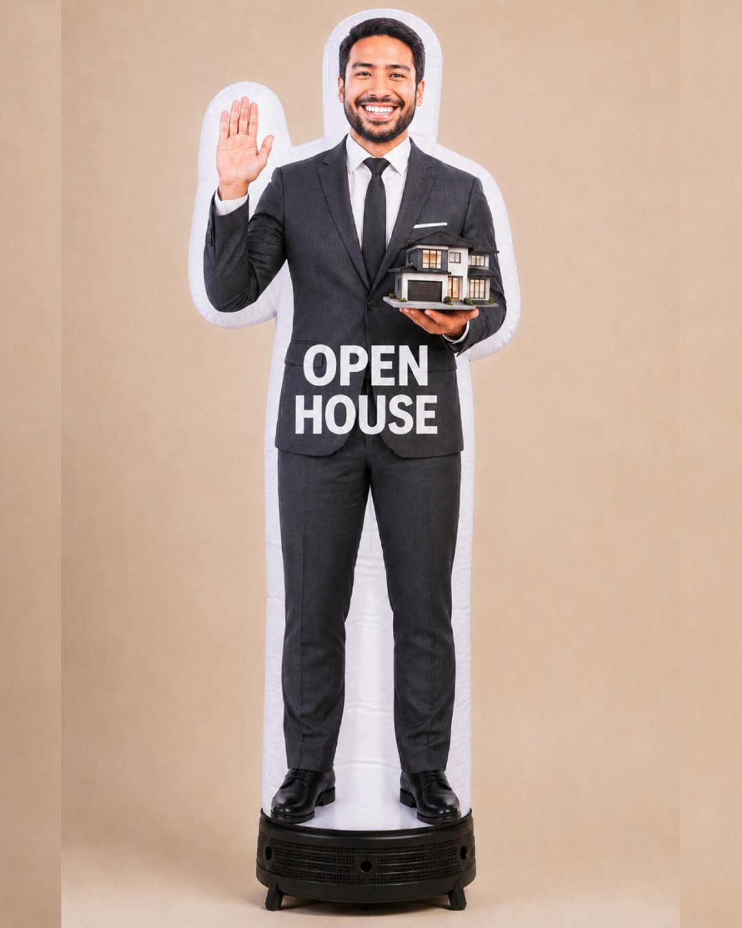 10FT Male Realtor Character Inflatable for Open Houses