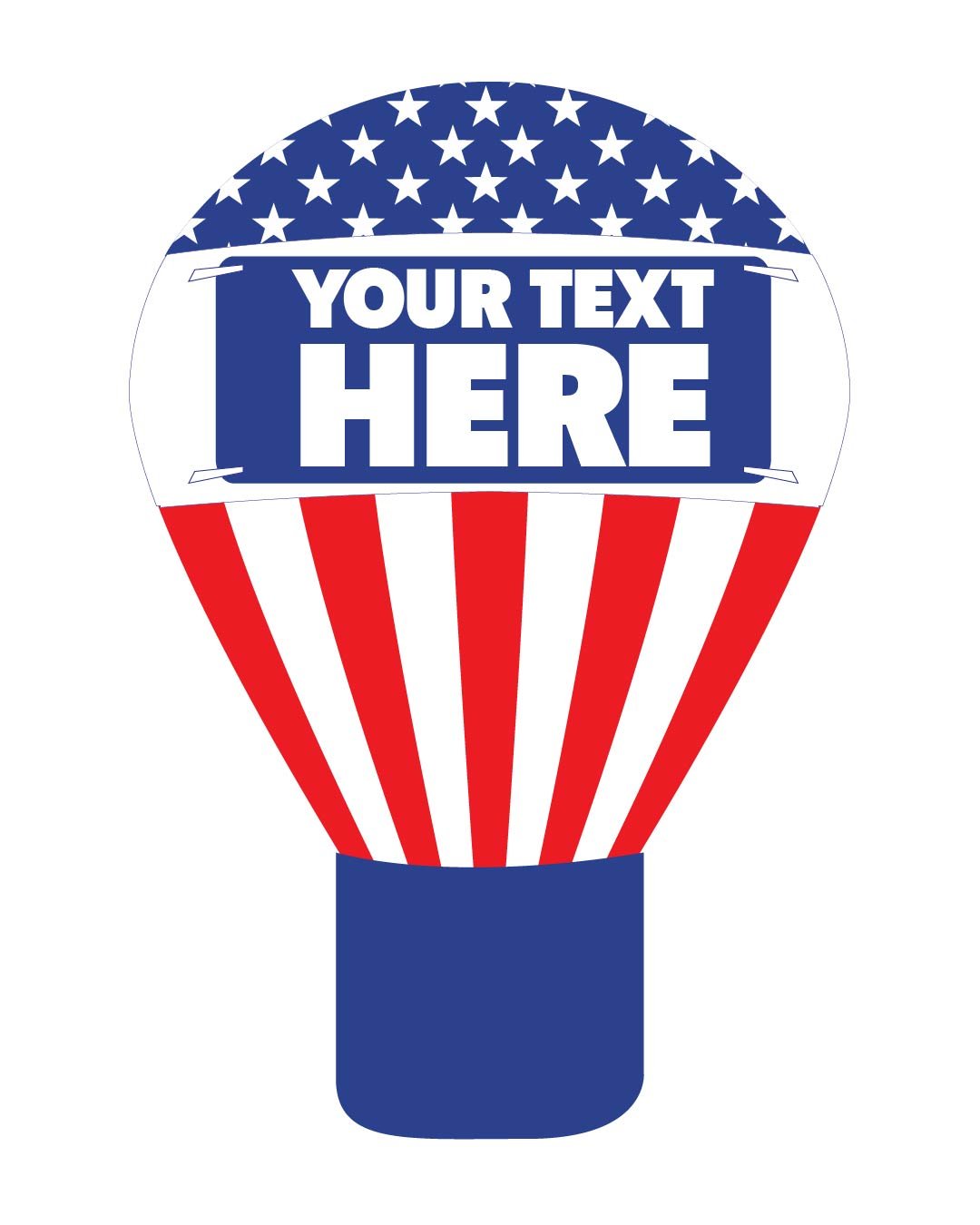22ft patriotic rooftop advertising balloon