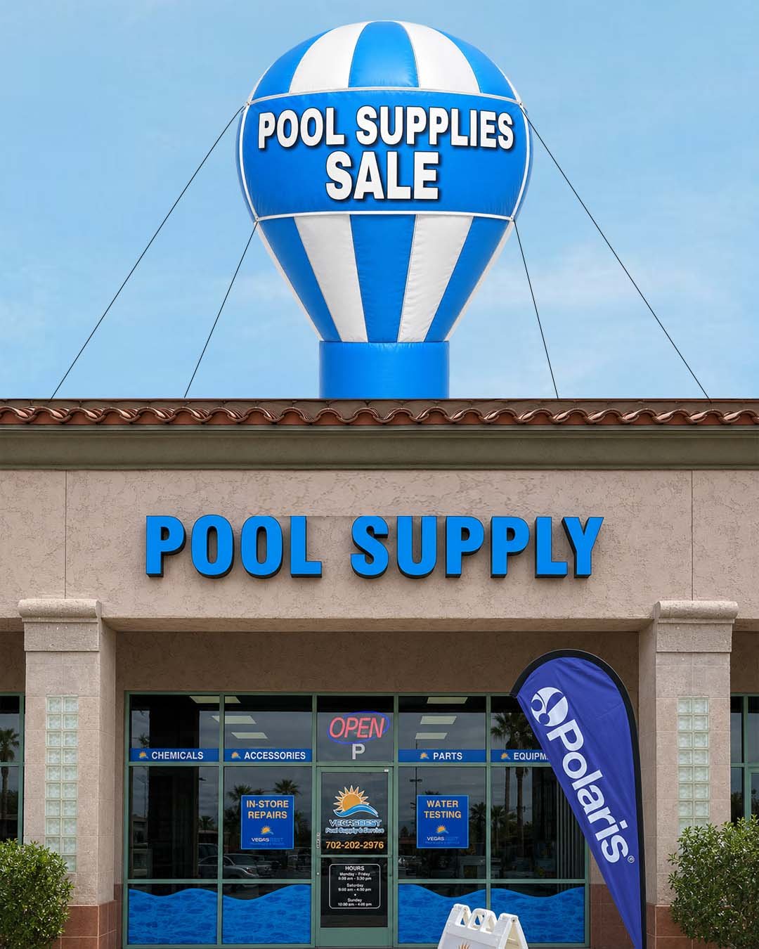 22ft Pool Supplies Sale Giant Rooftop Advertising Balloon