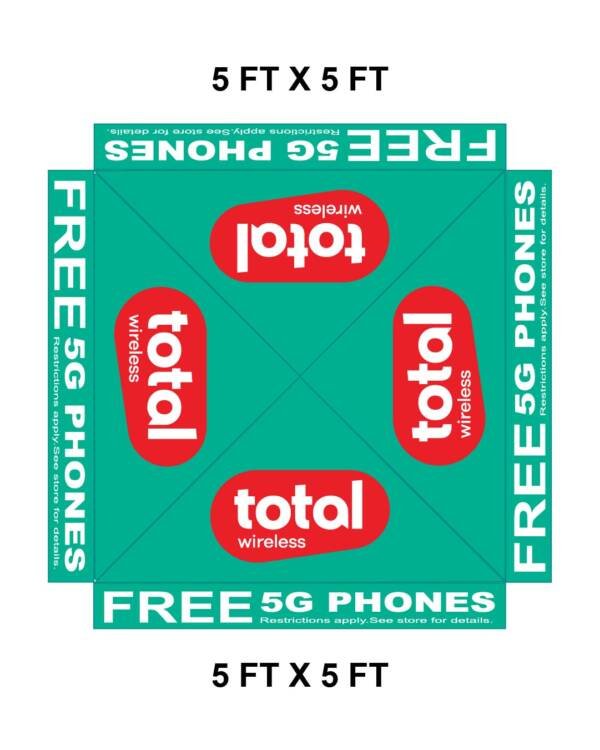 5x5 Tent Cover Teal