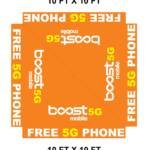 10 x 10 Boost Mobile Tant Cover