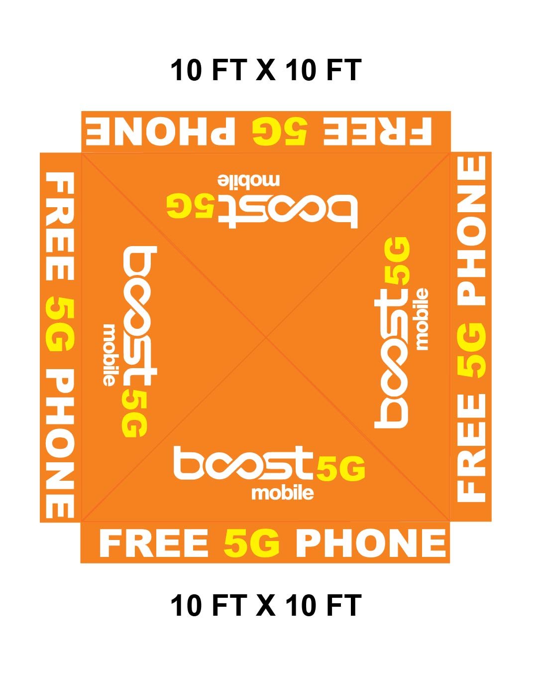 10 x 10 Boost Mobile Tant Cover 10 x 10 Boost Mobile Tant Cover