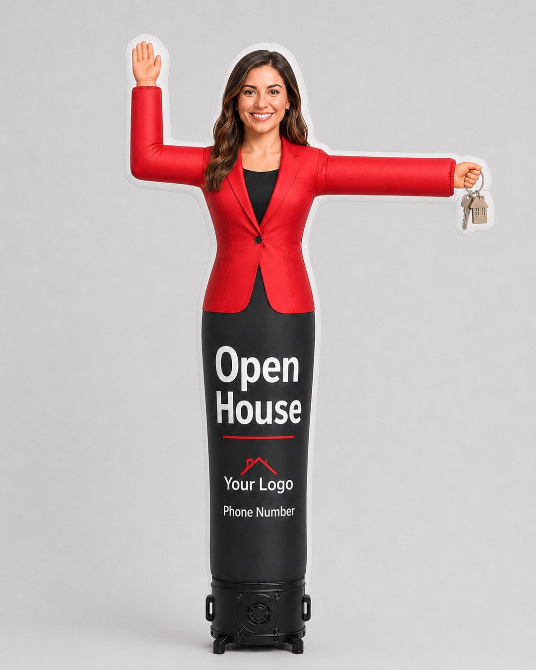 10FT Custom Female Realtor Inflatable with Logo & Name