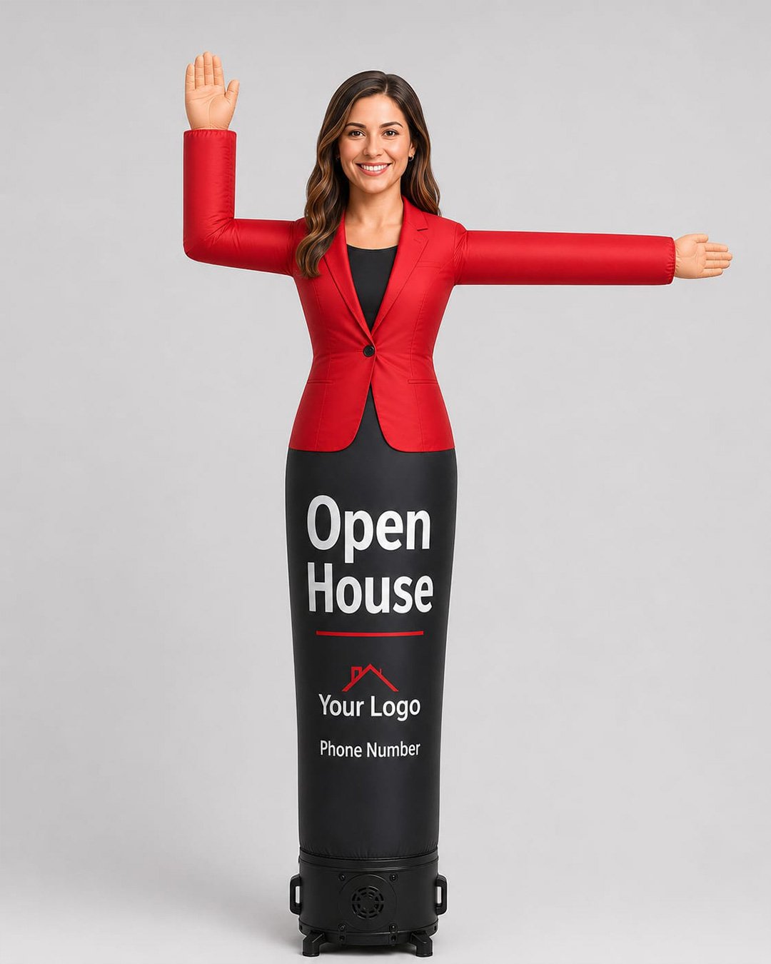 10FT Custom Female Realtor Inflatable with Logo & Name
