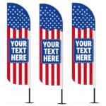 12Ft US FLAG - Feather Flags- pack of 3
