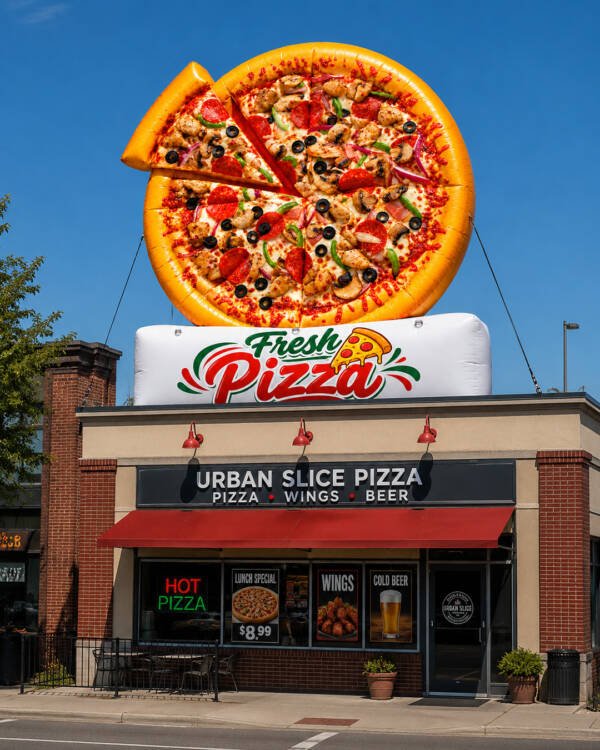 20ft giant pizza advertising inflatable