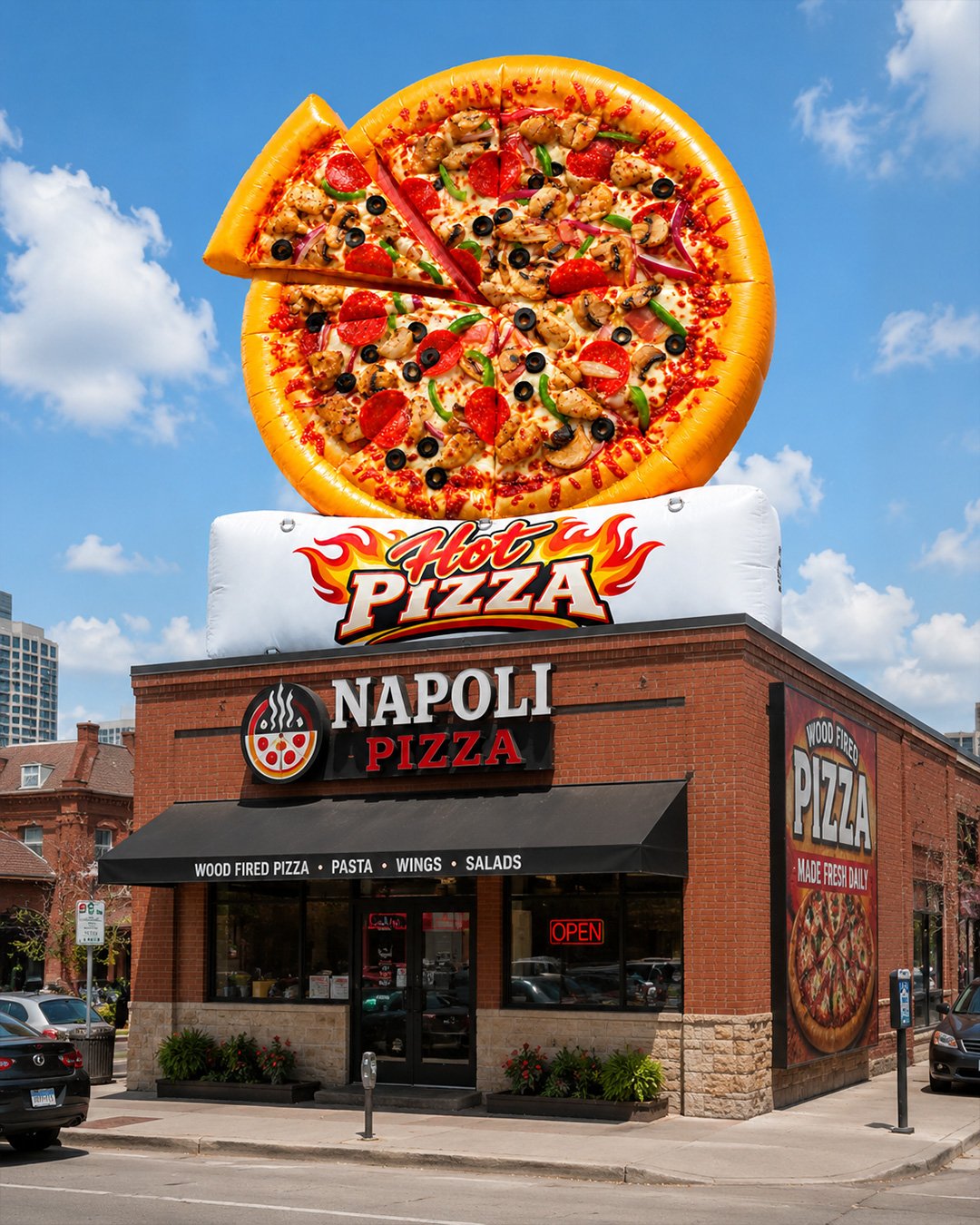 20ft giant pizza advertising inflatable