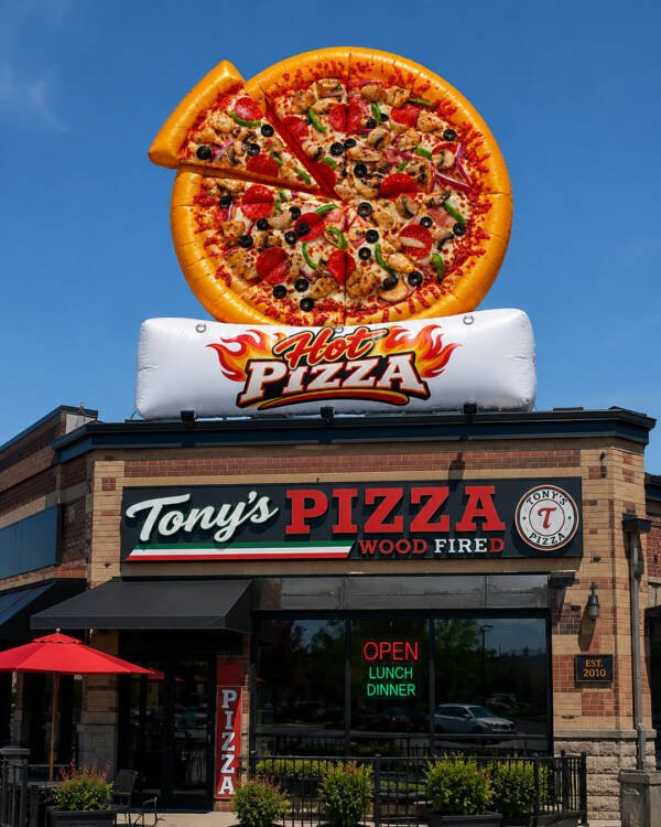20ft giant pizza advertising inflatable