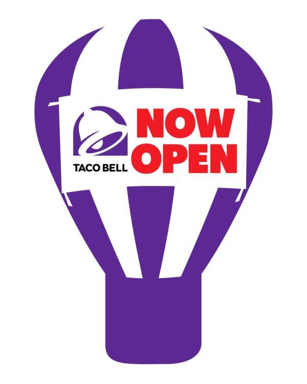 22ft Taco Bell “NOW OPEN” Giant Rooftop Advertising Balloon | Buy or Rent - Image 6