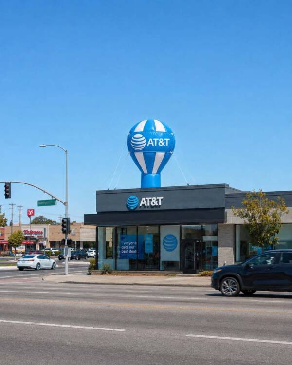 22ft AT&T Giant Rooftop Advertising Balloon