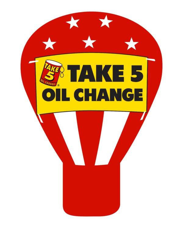 Buy 22ft Take 5 Oil Change Giant Rooftop Advertising Balloon | Buy or Rent for High-Visibility Auto Service Promotions - Image 2