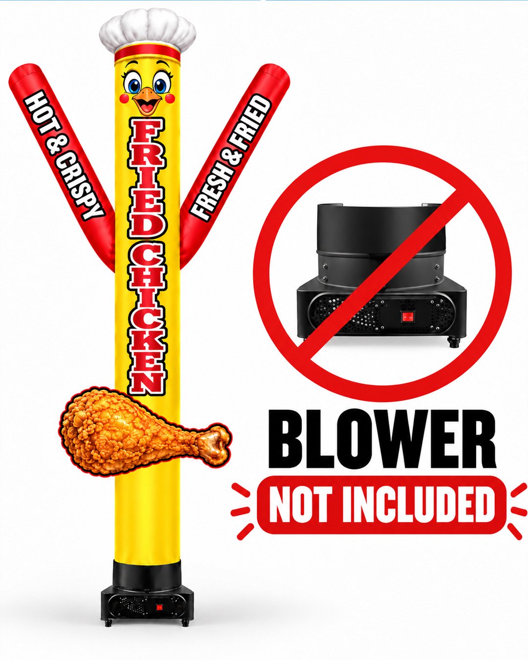 20FT Fried Chicken Inflatable Air Dancer
