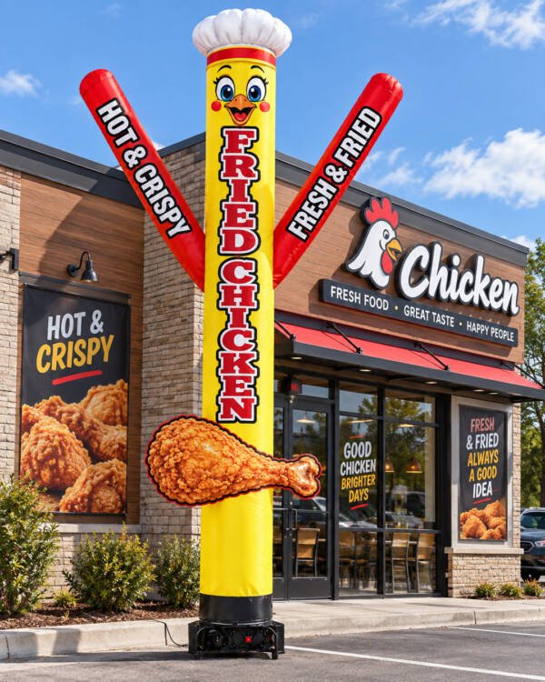20FT Fried Chicken Inflatable Air Dancer