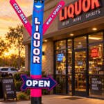 20FT Liquor Store Air Dancer with OPEN Arrow
