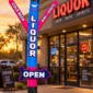 20FT Liquor Store Air Dancer with OPEN Arrow