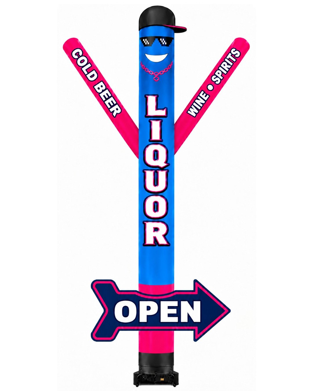 20FT Liquor Store Air Dancer with OPEN Arrow