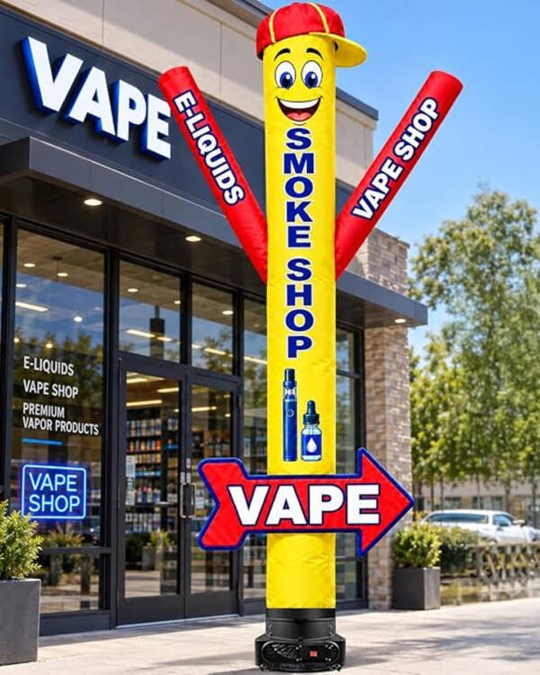 20FT Smoke Shop Vape Air Inflatable Dancer with Arrow
