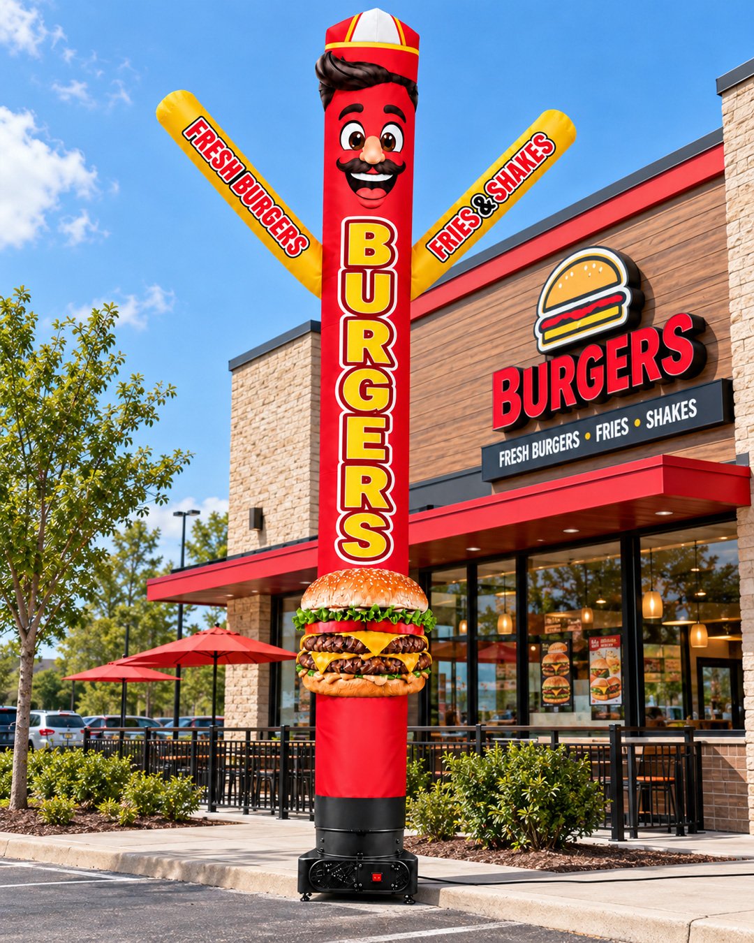 15FT Burgers Restaurant Advertising Inflatable