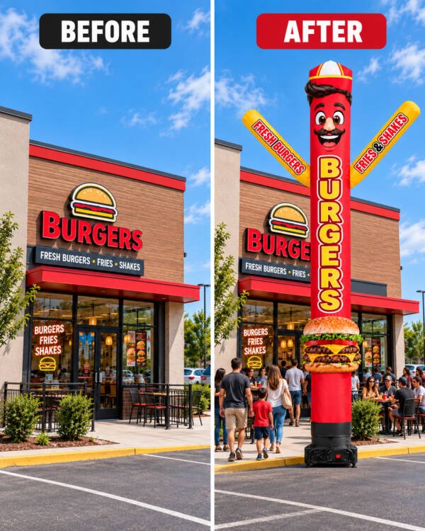 15FT Burgers Restaurant Advertising Inflatable