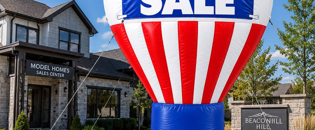 22ft Model Homes Sale rooftop advertising balloon