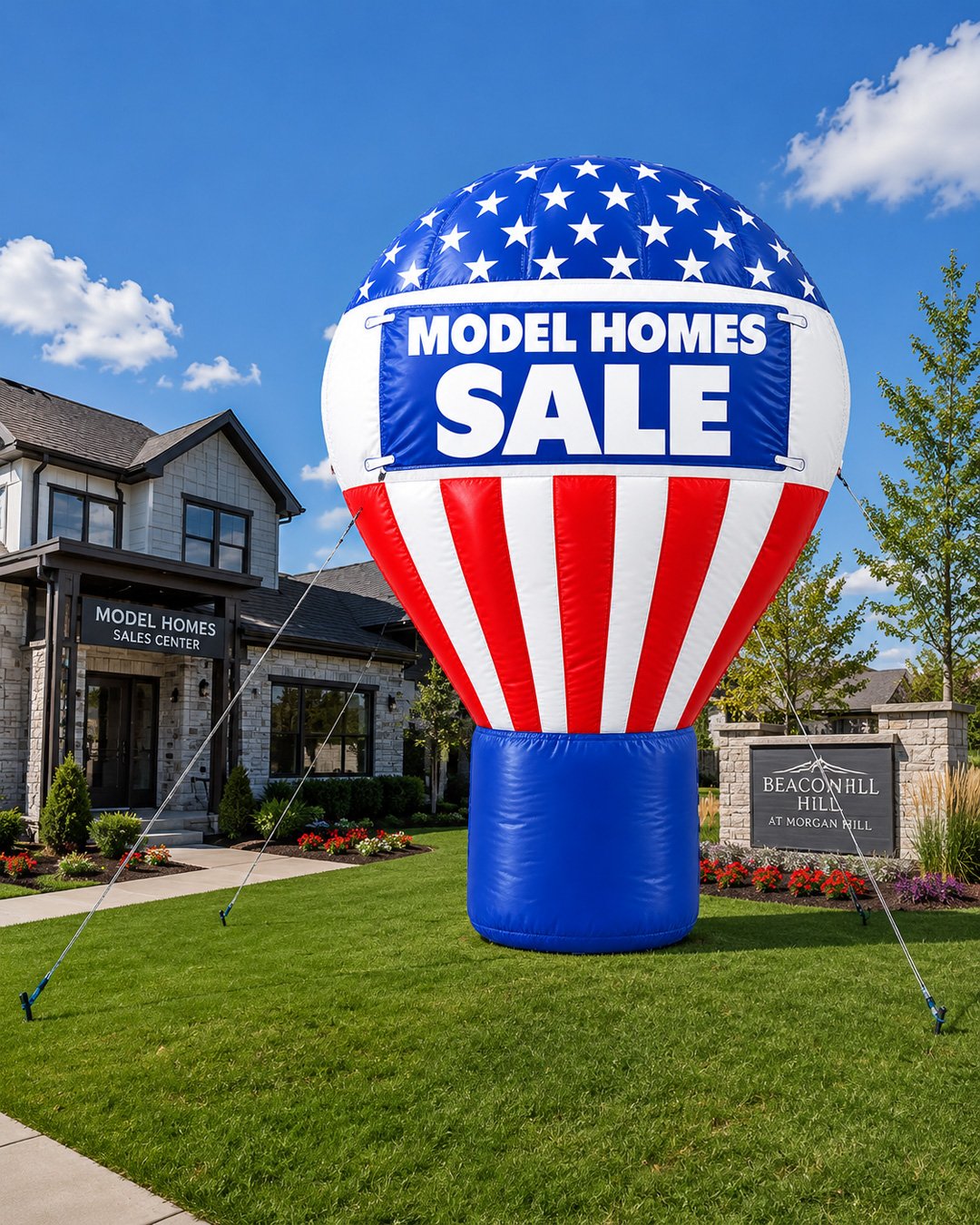 22Ft-Model-Homes-Sale---Rooftop-Advertising-Giant-Balloon 22ft Model Homes Sale rooftop advertising balloon