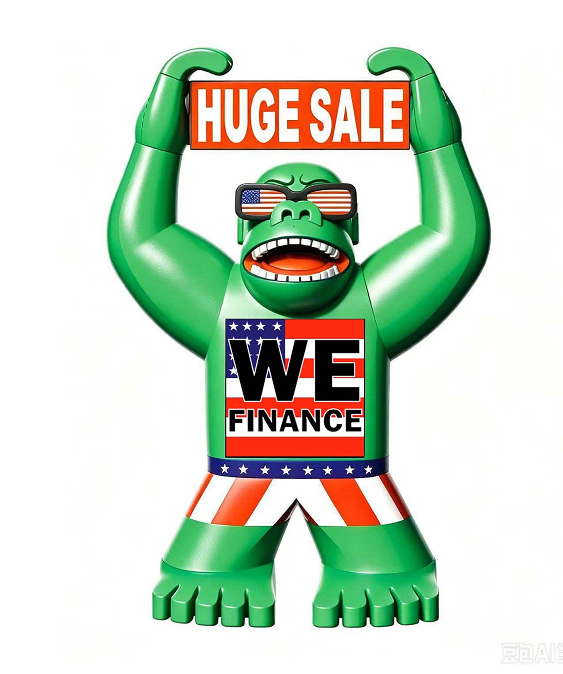 22ft giant gorilla rooftop advertising inflatable