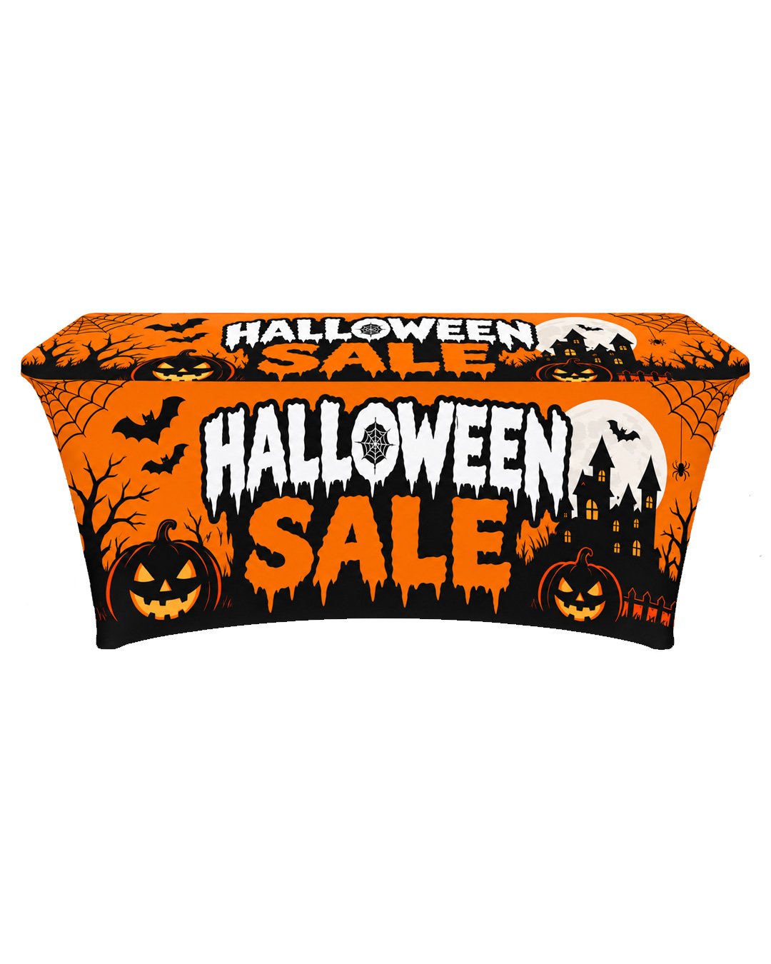 6Ft-Table-Cover Halloween table cover, Halloween sale display, 6ft stretch table cover, custom table cover