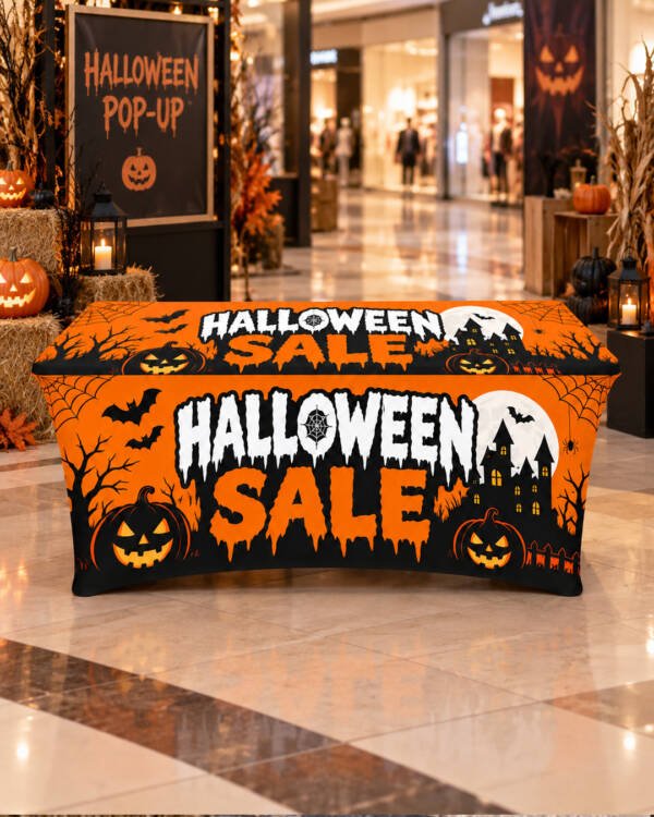 6FT Halloween Sale Stretch Table Cover
