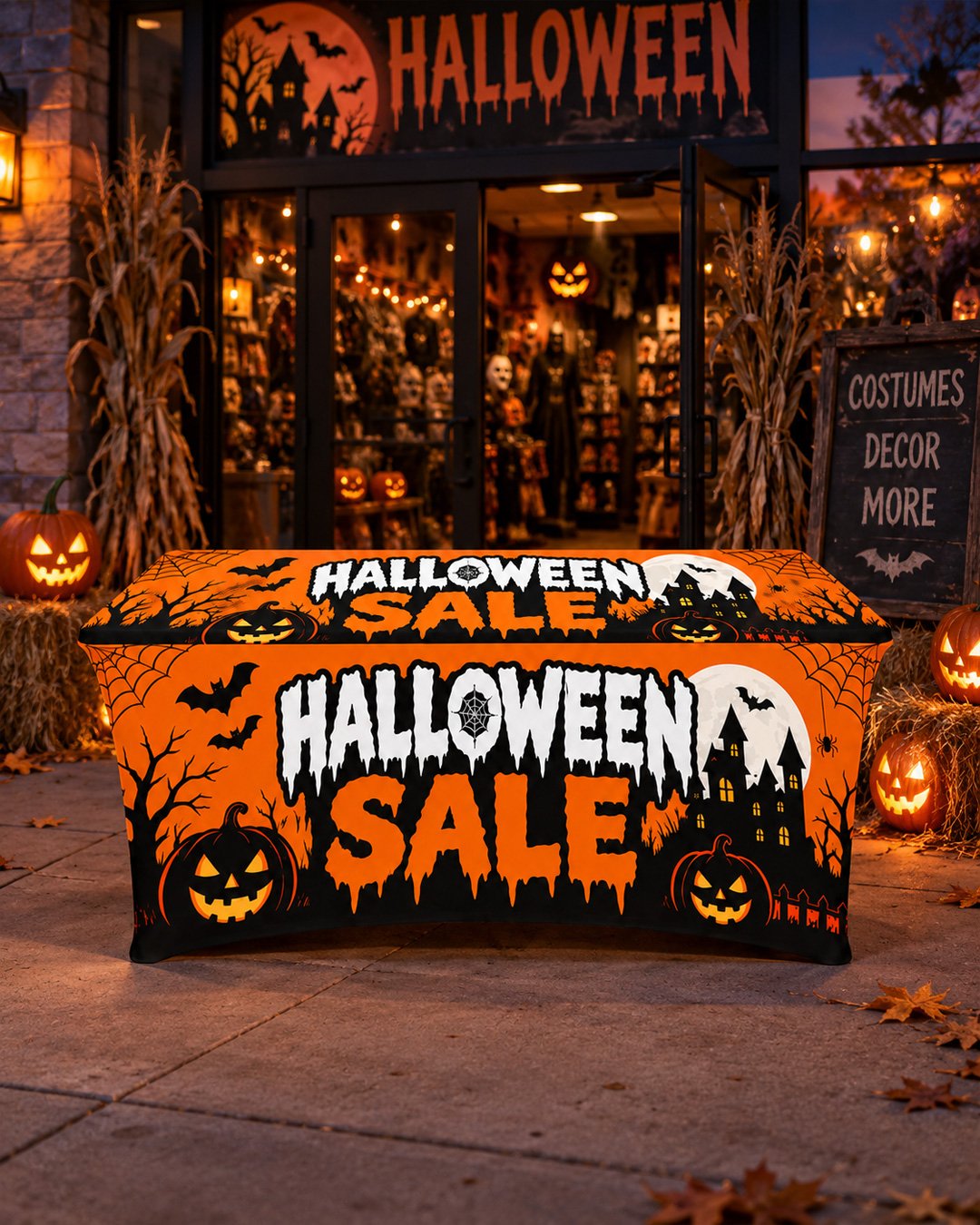 6FT Halloween Sale Stretch Table Cover