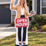 10FT Female Open House Character Inflatable - Realtor Waving Display