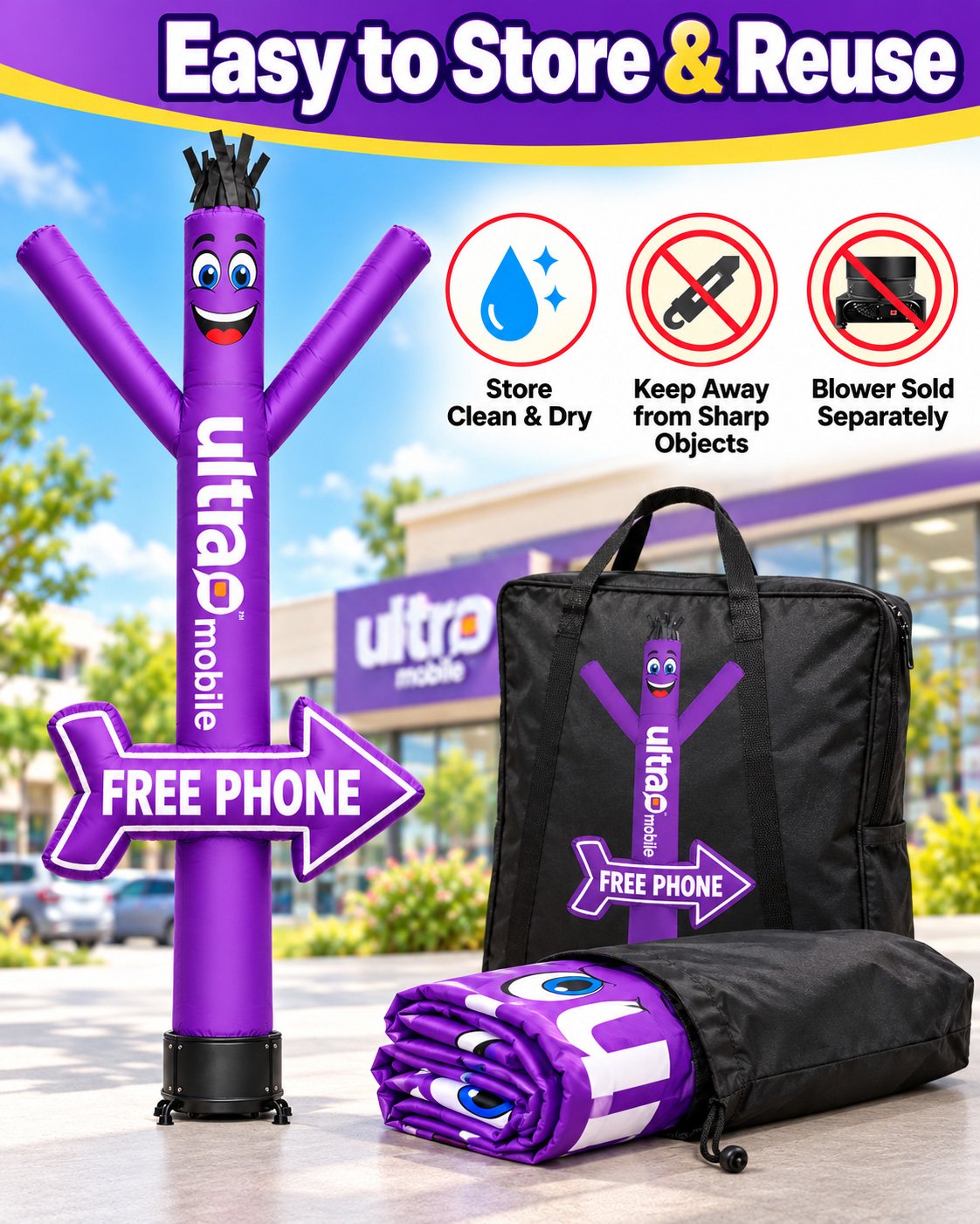 20FT Ultra Mobile FREE PHONE Air Dancer